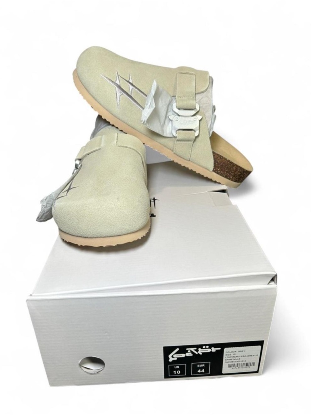 Loiter Culture Kings Spire Mule Suede Clogs With Metal Buckle - Brand New